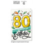 BIGLIETTO 80 ANNI NU.84314 EAN 8001608384310 INGROSSO BIGLIETTI COMPLEANNO