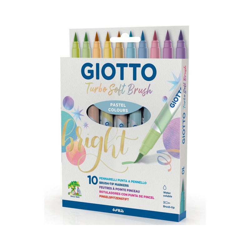 ASTUCCIO 10 GIOTTO TURBO SOFT BRUSH PAST EAN 8000825013928 INGROSSO PENNARELLI
