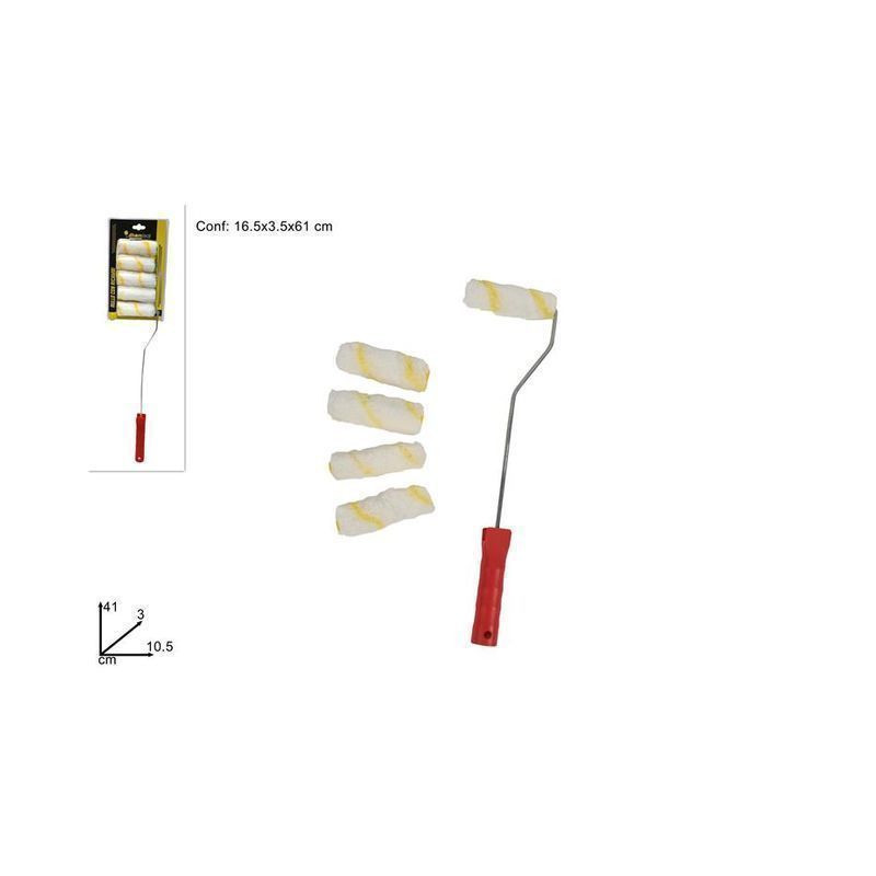 RULLO PER PITTURA C/5 RICAMBI EAN 8034048580752 INGROSSO ARNESI LAVORO E ACCESSORI