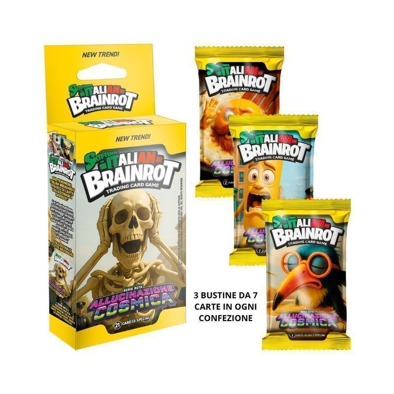 BRAINROT ECO-BLISTER 3 FLOWPACK BETA EAN 8019824780120 INGROSSO GIOCHI DI CARTE