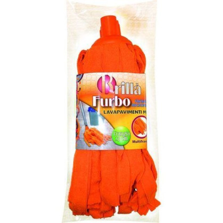 RICAMBIO MOP FURBO CON FRANGE GR.140 EAN 8000061024061 INGROSSO ACCESSORI PULIZIA