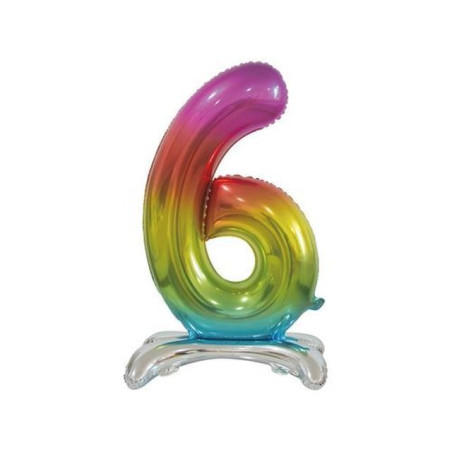 PALLONCINO MYLAR N. 6 STANDING RAINBOW EAN 8032685999050 INGROSSO PALLONCINI COMPLEANNO