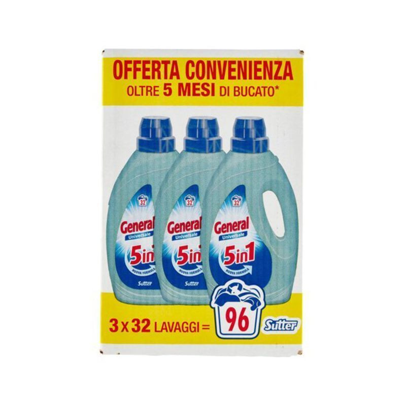 DETERSIVO LAVATRICE GENERAL 32 LAV. 5IN1 EAN 8001990039010 INGROSSO DETERSIVI