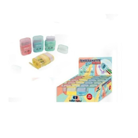 TEMPERINO CON GOMMA COLOR X YOU (24) CARTOLERIA EAN 8059513145342 INGROSSO TEMPERINI