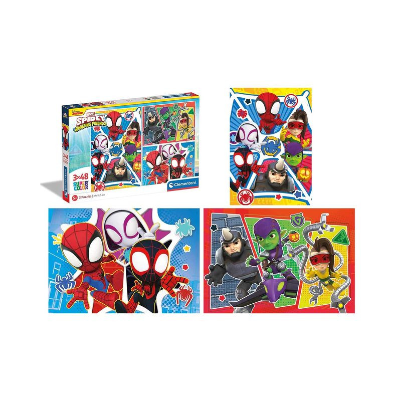 PUZZLE PZ.3X48 SPIDEY AND HIS FRIENDS EAN 8005125252824 INGROSSO PUZZLE CLASSICI
