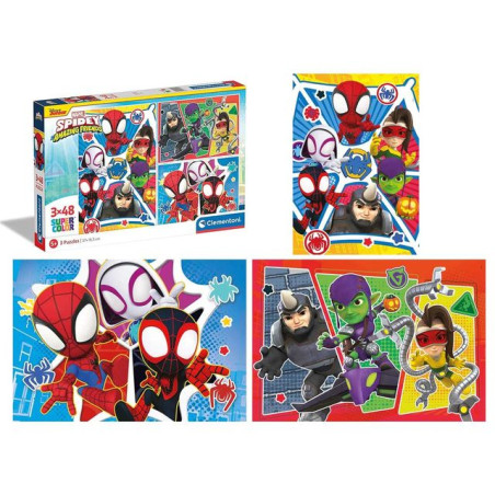 PUZZLE PZ.3X48 SPIDEY AND HIS FRIENDS EAN 8005125252824 INGROSSO PUZZLE CLASSICI