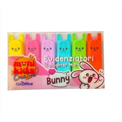 EVIDENZIATORE 6 PZ BUNNY CARTOLERIA EAN 8051818054565 INGROSSO EVIDENZIATORI