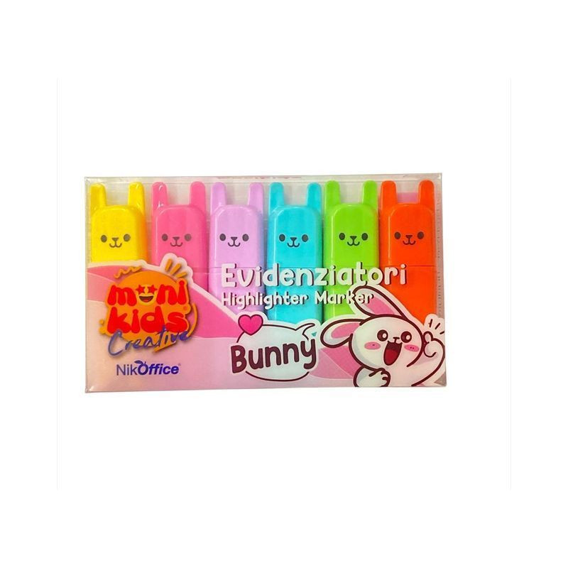 EVIDENZIATORE 6 PZ BUNNY EAN 8051818054565 INGROSSO EVIDENZIATORI