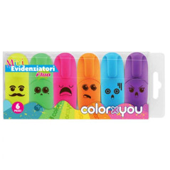 EVIDENZIATORI COLOR X YOU FLUO PZ.6 EAN 8059513145311 INGROSSO EVIDENZIATORI