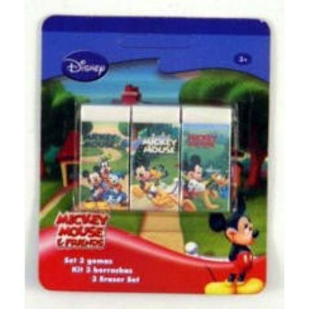 INGROSSO CARTOLERIA GOMME PER CANC. PZ.3 MICKEY 8422535766091 INGROSSO ARTICOLI SCUOLA GOMME PER MATITE