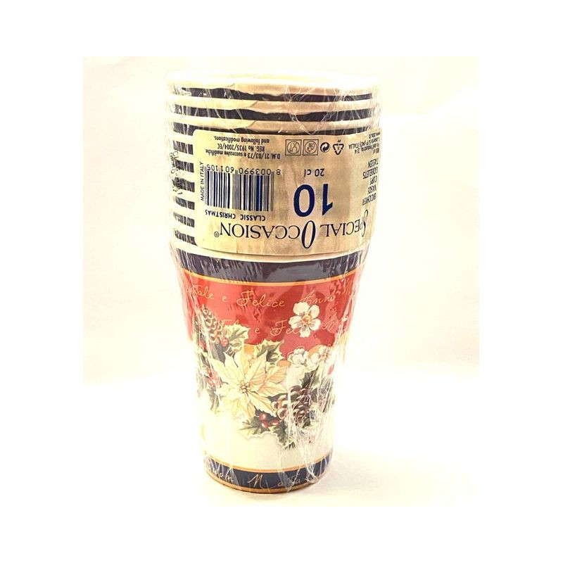 BICCHIERI CL.20 PZ.10 CLASSIC XMAS EAN 8003990601105 INGROSSO BICCHIERI NATALIZI BICCHIERI CL.20 PZ.10 CLASSIC XMAS EAN 8003990601105 INGROSSO BICCHIERI NATALIZI