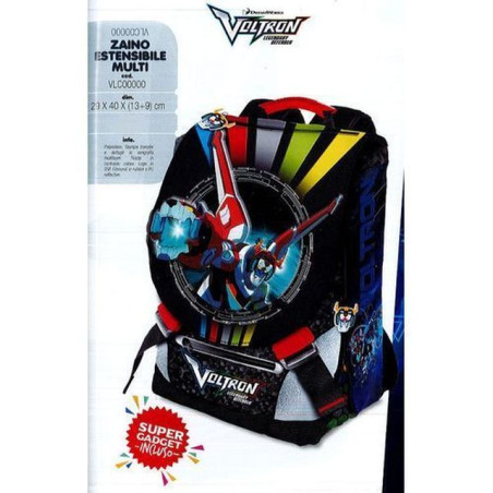 INGROSSO CARTOLERIA VOLTRON 18 ZAINO ESTENSIBILE MULTI 29X40X(13+9)CM CON GADGET INCLUSO 8056379052333 INGROSSO BORSE E ZAINI SC