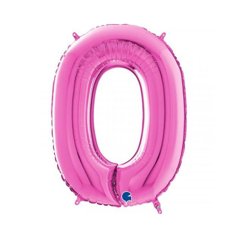 PALLONCINO MYLAR N. 0 FUXIA MEGA 101CM EAN 8032685998725 INGROSSO PALLONCINI COMPLEANNO