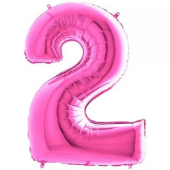 INGROSSO PALLONCINI PALLONCINO MYLAR N. 2 FUXIA MEGA 40 101C 8032685998749 INGROSSO ARTICOLI PER FESTE