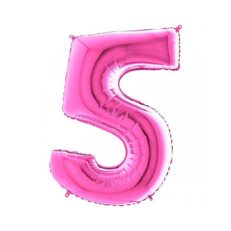 PALLONCINO MYLAR N. 5 FUXIA MEGA 101CM EAN 8032685998770 INGROSSO PALLONCINI COMPLEANNO