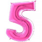 PALLONCINO MYLAR N. 5 FUXIA MEGA 101CM EAN 8032685998770 INGROSSO PALLONCINI COMPLEANNO