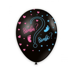 INGROSSO PALLONCINI PALLONCINO 12/13' NERO ST. ROSA/CEL. GLOBO BIMBO O BIMBA? 8032686000465 INGROSSO ARTICOLI PER FESTE