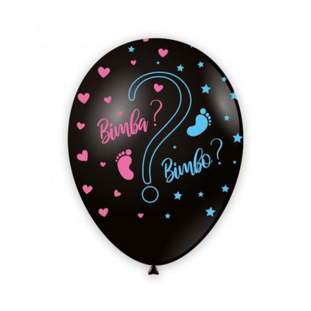 INGROSSO PALLONCINI PALLONCINO 12/13' NERO ST. ROSA/CEL. GLOBO BIMBO O BIMBA? 8032686000465 INGROSSO ARTICOLI PER FESTE