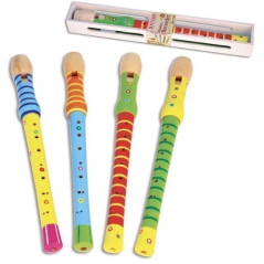 INGROSSO GIOCATTOLI FLAUTO DOLCE IN LEGNO COLORATO 31 3010 0047663356433 INGROSSO GIOCHI STRUMENTI MUSICA