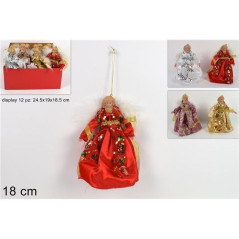 INGROSSO ARTICOLI NATALIZI APPENDINO ANGELO 18CM 4 COL. 8053482053783 INGROSSO ADDOBBI ALBERO NATALE