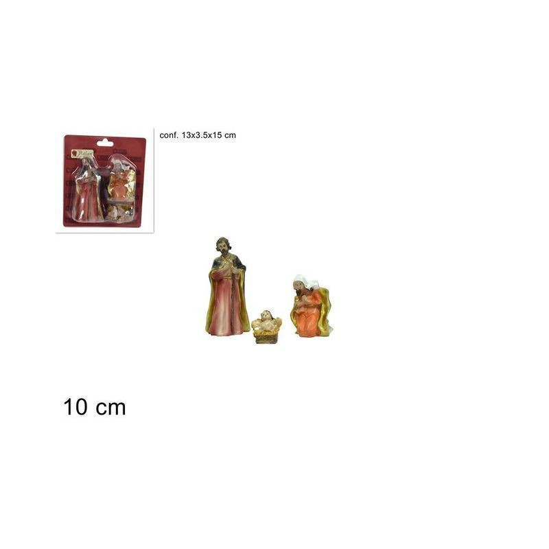 NATIVITA 10 CM 3 PZ IN BLISTER EAN 8053482084534 INGROSSO PERSONAGGI PER IL PRESEPE E ANIMALI