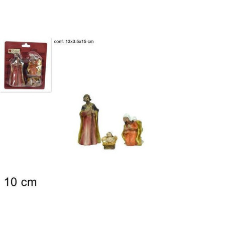 NATIVITA 10 CM 3 PZ IN BLISTER EAN 8053482084534 INGROSSO PERSONAGGI PER IL PRESEPE E ANIMALI