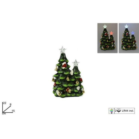 ALBERI C/CAMPANE C/LUCI 22CM EAN 8053482099255 INGROSSO OGGETTISTICA NATALIZIA