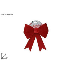 INGROSSO ARTICOLI NATALIZI FIOCCO 21x27CM DECORO GLITTER ROSSO 8053482099910 INGROSSO ADDOBBI ALBERO NATALE