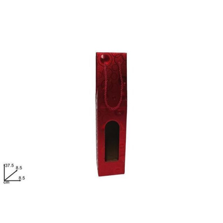 BOX PORTABOTTIGLIA ROSSO R580-BOX/RED EAN 8053482211398 INGROSSO SACCHETTI E SHOPPER NATALIZI