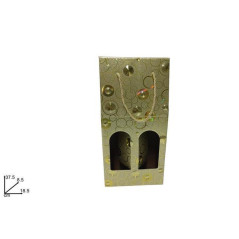 INGROSSO ARTICOLI NATALIZI BOX PORTABOTTIGLIE 2 POSTI ORO R580-TB/G 8053482211435 INGROSSO ARTICOLI NATALIZI PER CONFEZIONI