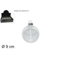 INGROSSO ARTICOLI NATALIZI PALLA VETRO TRASPARENTE DIAM.9CM 8033113413674 INGROSSO ADDOBBI ALBERO NATALE