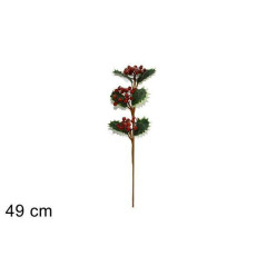 INGROSSO ARTICOLI NATALIZI RAMETTO AGRIFOGLIO 8033113490835 INGROSSO DECORAZIONI NATALIZIE FIORI FINTI NATALIZI