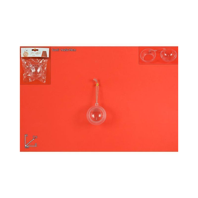 PALLA PLASTICA TRASPARENTE APERTA 8CM AR EAN 8033113597503 INGROSSO ARTICOLI DECORAZIONI NATALIZIE PALLA PLASTICA TRASPARENTE APERTA 8CM AR EAN 8033113597503 INGROSSO ARTICOLI DECORAZIONI NATALIZIE