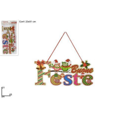 INGROSSO ARTICOLI NATALIZI APPENDINO BUONE FESTE ART. MG-002 8033113652820 INGROSSO ADDOBBI ALBERO NATALE