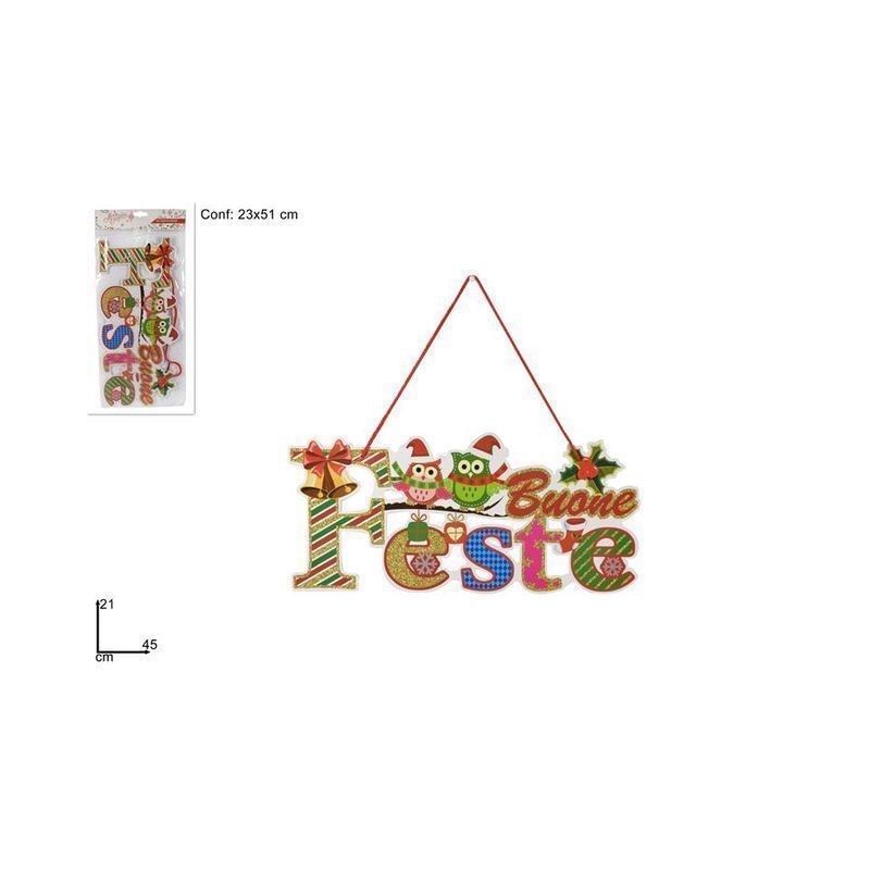 APPENDINO BUONE FESTE ART. MG-002 EAN 8033113652820 INGROSSO APPENDINI NATALIZI