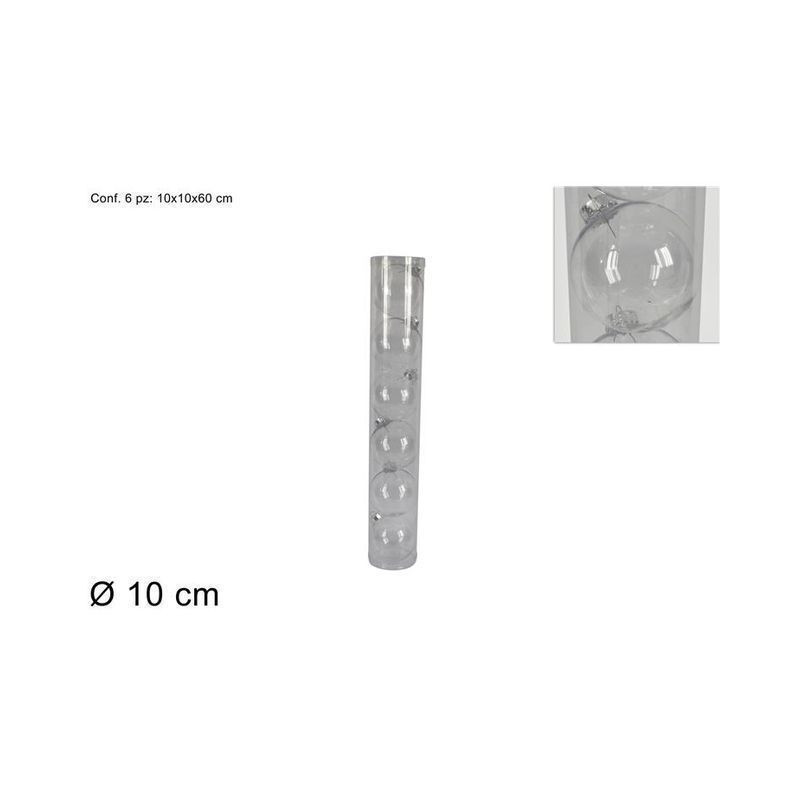 PALLE 10CM 6PZ PLAST. TRASPARENTE IN BOX EAN 8033113918414 INGROSSO PALLINE DI NATALE E PUNTALI PALLE 10CM 6PZ PLAST. TRASPARENTE IN BOX EAN 8033113918414 INGROSSO PALLINE DI NATALE E PUNTALI