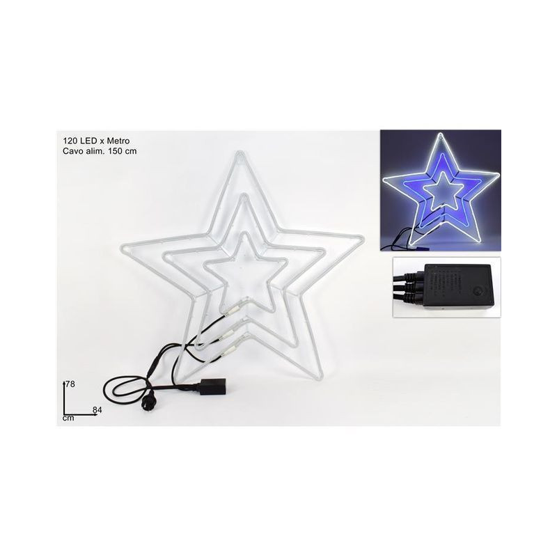 STELLA LUMINOSA NEON BIANCO BLU GIOCHI EAN 8033113928598 INGROSSO LUCI NATALIZIE STELLA LUMINOSA NEON BIANCO BLU GIOCHI EAN 8033113928598 INGROSSO LUCI NATALIZIE