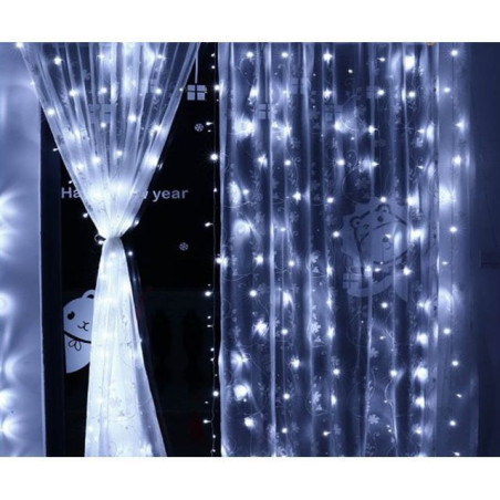 INGROSSO ARTICOLI NATALIZI TENDA LUMINOSA 3MT H80CM BIANCO FREDDO 8012414999834 INGROSSO ARTICOLI NATALE