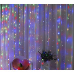 INGROSSO ARTICOLI NATALIZI TENDA LUMINOSA 3MT H80CM MULTICOLOR 8012414999827 INGROSSO ARTICOLI NATALE