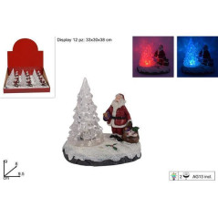 INGROSSO ARTICOLI NATALIZI SOGG. NATALIZIO C/ALBERO ACRILICO C/LUCI 8033113899645 INGROSSO DECORAZIONI NATALIZIE