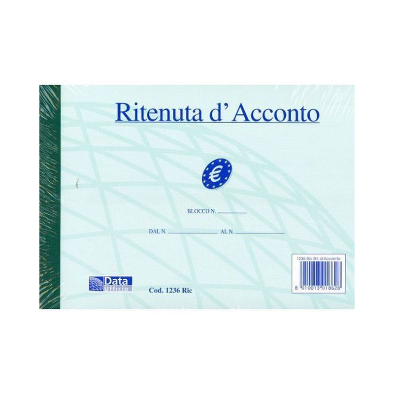 BLOCCO RITENUTE DI ACCONTO EAN 8010013018628 INGROSSO MODULI E SCHEDE BLOCCO RITENUTE DI ACCONTO EAN 8010013018628 INGROSSO MODULI E SCHEDE