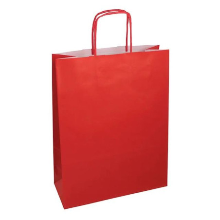 INGROSSO SHOPPER CARTA 18X24 ROSSO C.25 8010598631182 INGROSSO ARITCOLI PER CONFEZIONI SACCHETTI E SHOPPER REGALO