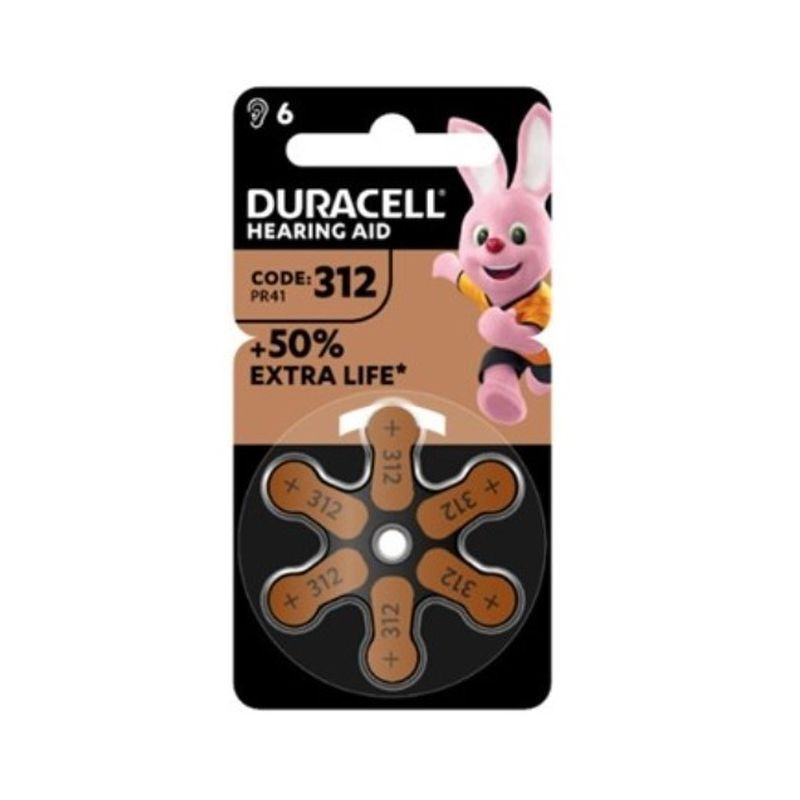 DURACELL PILA ACUSTICA EASY TAB312 PZ.6 EAN 5000394167247 INGROSSO PILE A BOTTONE