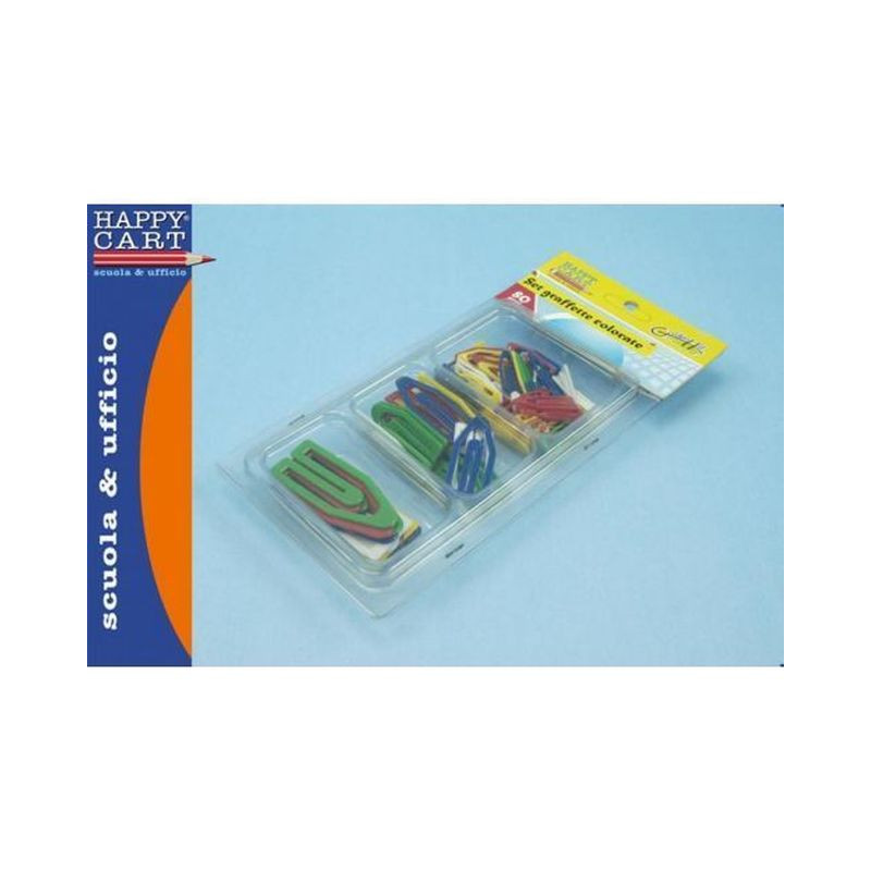 SET 80 GRAFFETTE PALST. COLORATE EAN 8032732063796 INGROSSO PUNTINE E FERMAGLI