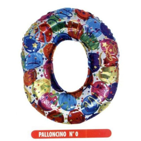 PALLONI NUMERALI MULTICOLOR N 0 EAN 8026196000190 INGROSSO PALLONCINI COMPLEANNO