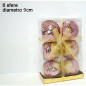 BOX 6 PALLE CM.9 MULTIPAILL.PORP.CH. EAN 8033113155819 INGROSSO PALLINE DI NATALE E PUNTALI