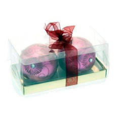 INGROSSO CASALINGHI SET 2 CANDELE FIORI C/STRASS FUXIA D.6cm 8024972850564 INGROSSO ARTICOLI PER CASA