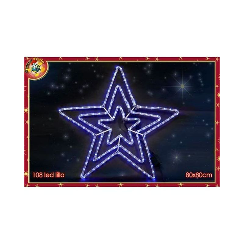 DEC STELLA C/108 LED LILLA PROG EAN 8015361661151 INGROSSO LUCI NATALIZIE