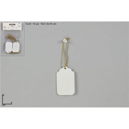 INGROSSO CARTOLERIA ETICHETTE LEGNO BIANCHE 6X4 10PZ 8034048503775 INGROSSO ARTICOLI DI CANCELLERIA ETICHETTE LABEL POSTIT
