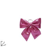 INGROSSO ARTICOLI NATALIZI FIOCCO METALLIZZATO ROSA 34CM 8053482207063 INGROSSO ADDOBBI ALBERO NATALE